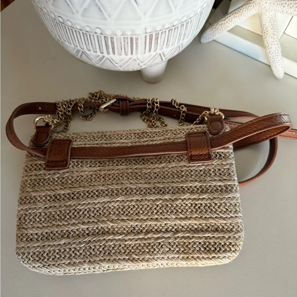 Sole society straw belt bag /clutch bag